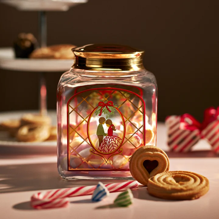 Holmegaard - Christmas Weihnachtsgebäckglas 2025, H 16 cm, multicolor