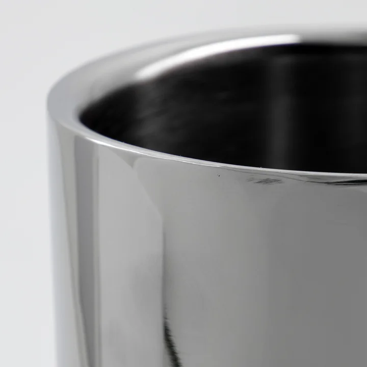 House Doctor - Kett Weinkühler, Ø 12,5 x H 18 cm, silber-finish