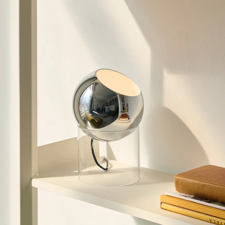 &Tradition - Topan VP13 Tischleuchte, H 31,5 cm, klar / verchromt