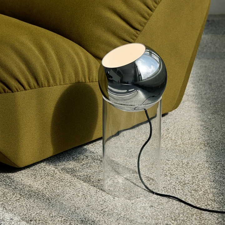 &Tradition - Topan VP14 Bodenleuchte, H 46,5 cm, klar / verchromt