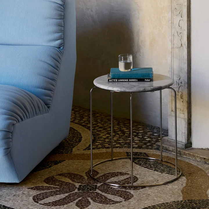 &Tradition - Wire VP11 Tischplatte, Ø 38 cm, Marmor (Bianco Carrara)