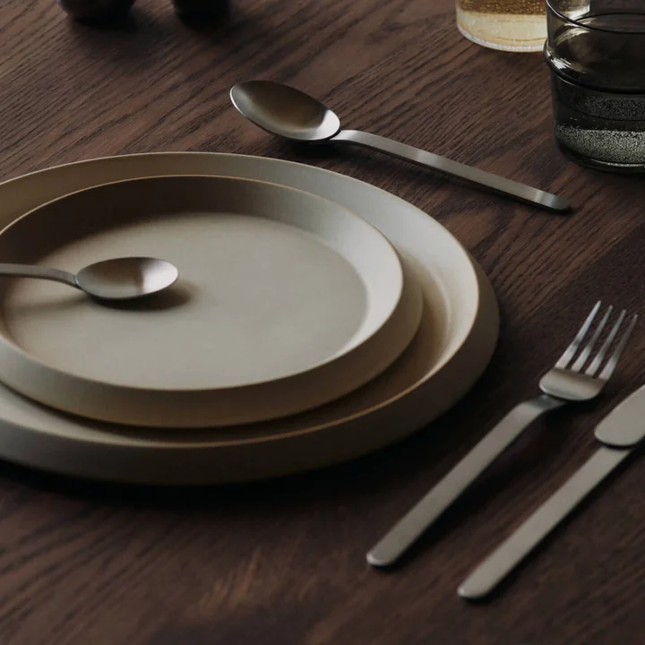 Ferm Living - Stelo Besteckset, Edelstahl gebürstet (4-teilig)