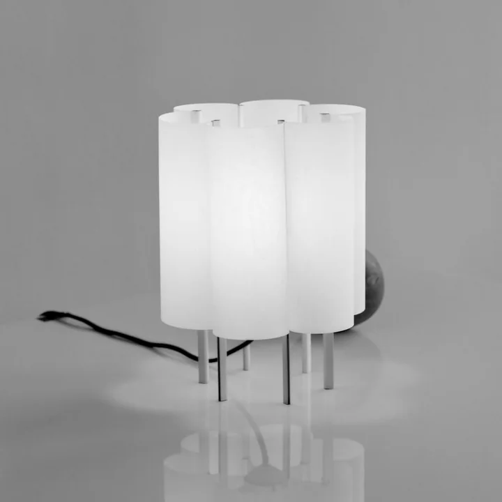 Ferm Living - Boe Tischleuchte, H 28 cm, silber / natur