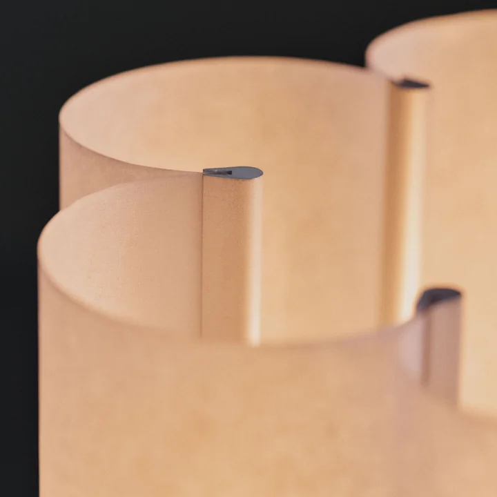 Ferm Living - Boe Tischleuchte, H 28 cm, silber / natur