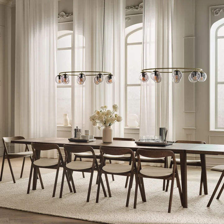 Bolia - Orb Kronleuchter Ø 105 cm, Messing antik matt / rauchgrau