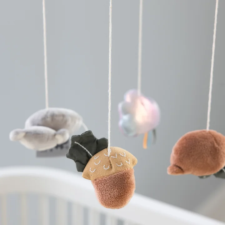 Sebra - Musik & Spiegel-Mobile Woodland, mehrfarbig