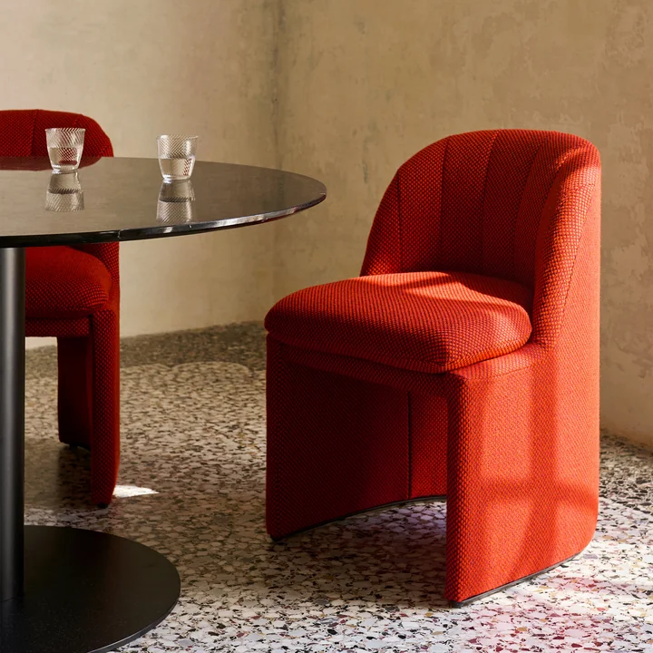 &Tradition - Loafer SC106 Dining Chair, rot (Stoff Kvadrat Sisu 0655)