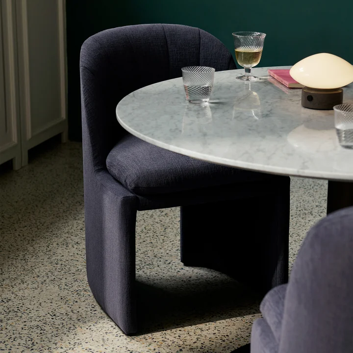 &Tradition - Loafer SC106 Dining Chair, grau (Stoff Kvadrat Cifrado 0771)