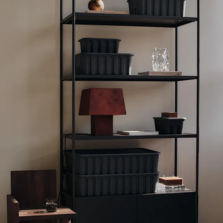 Ferm Living - Paper Pulp Aufbewahrungsbox, charcoal