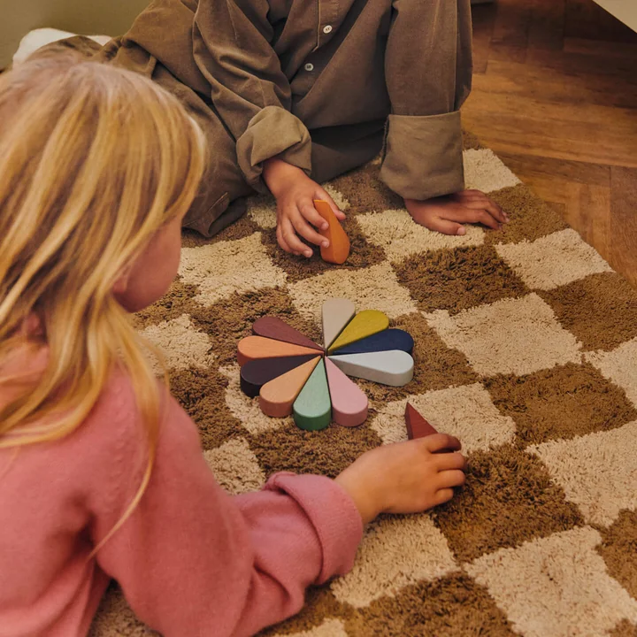 Ferm Living - Mara Kinderteppich, 150 x 80 cm, tan / warm sand