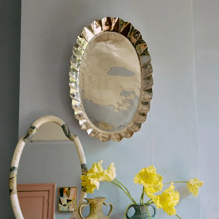 HKliving - New Classics Tablett, large, Chrom