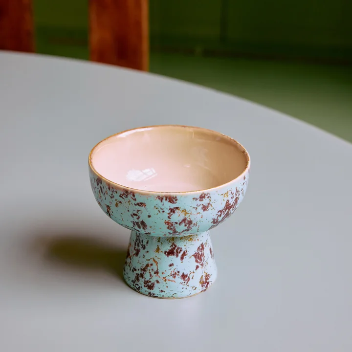 HKliving - 70's Tapas-Schale mit Fuß, Ø 11 cm, patina