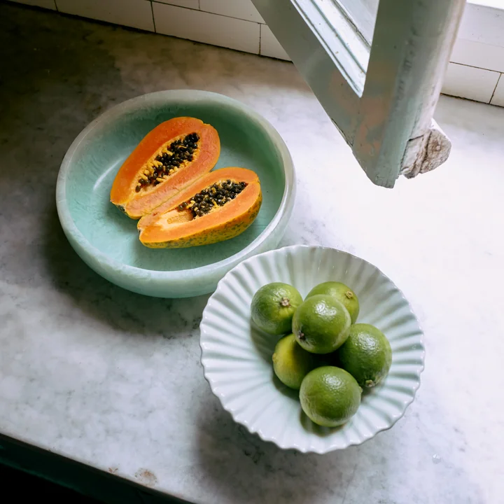 HKliving - Salatschale, Ø 26,5 x H 7,5 cm, mint