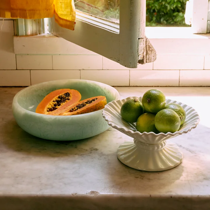 HKliving - New Classics Ribble Schale mit Fuß, medium