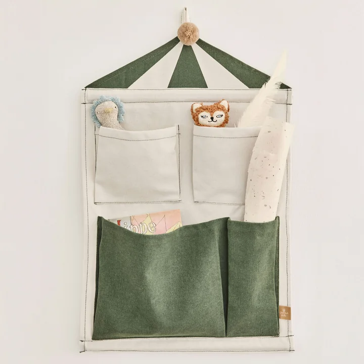 OYOY Mini - Circus Wandaufbewahrung 2, clay / green