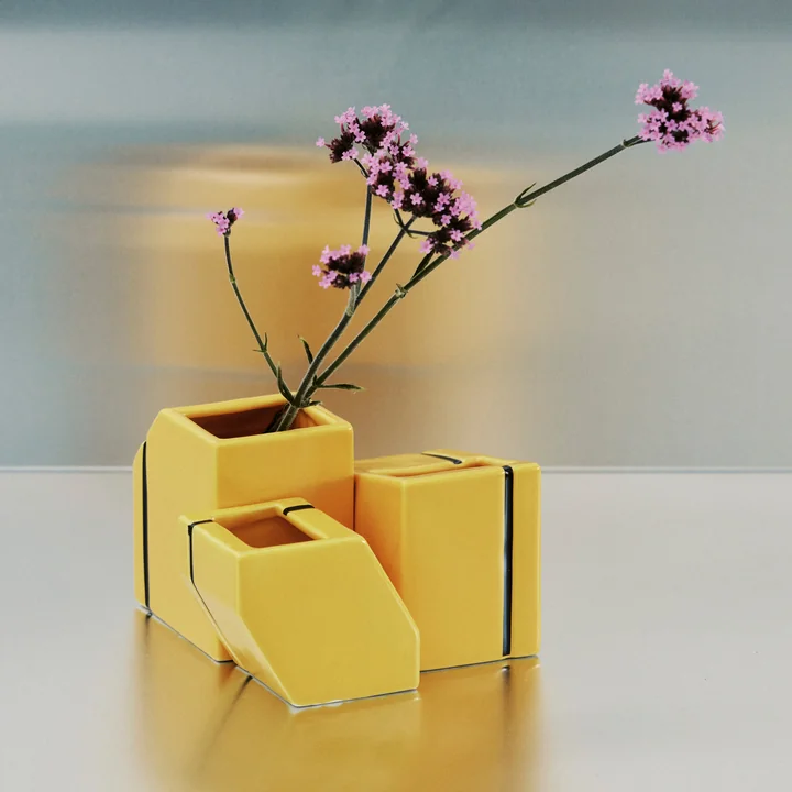 Serax - Silos Vase, mini, gelb (3er-Set)