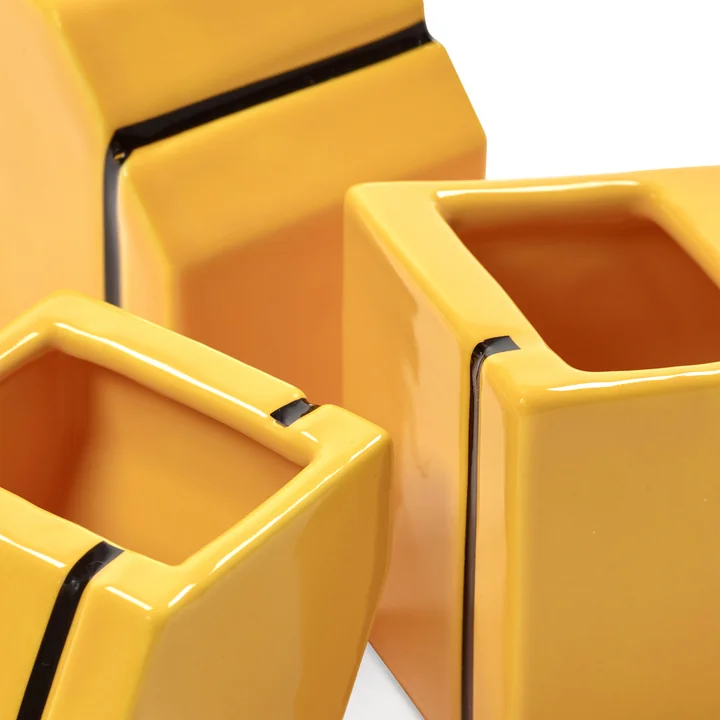 Serax - Silos Vase, mini, gelb (3er-Set)