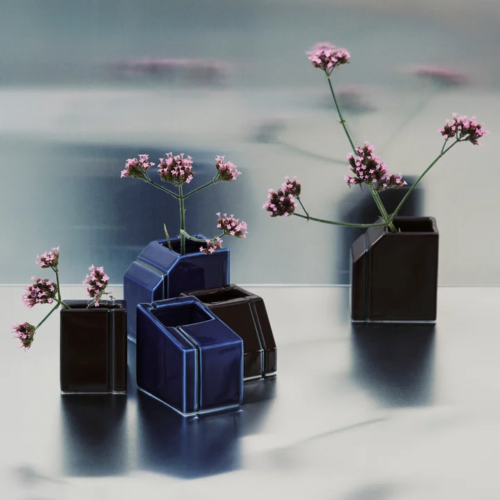 Serax - Silos Vase, mini, blau und burgund