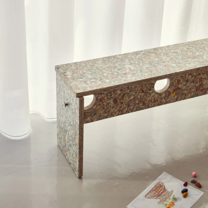 Form & Refine - Remake Bank, 95 cm, grau