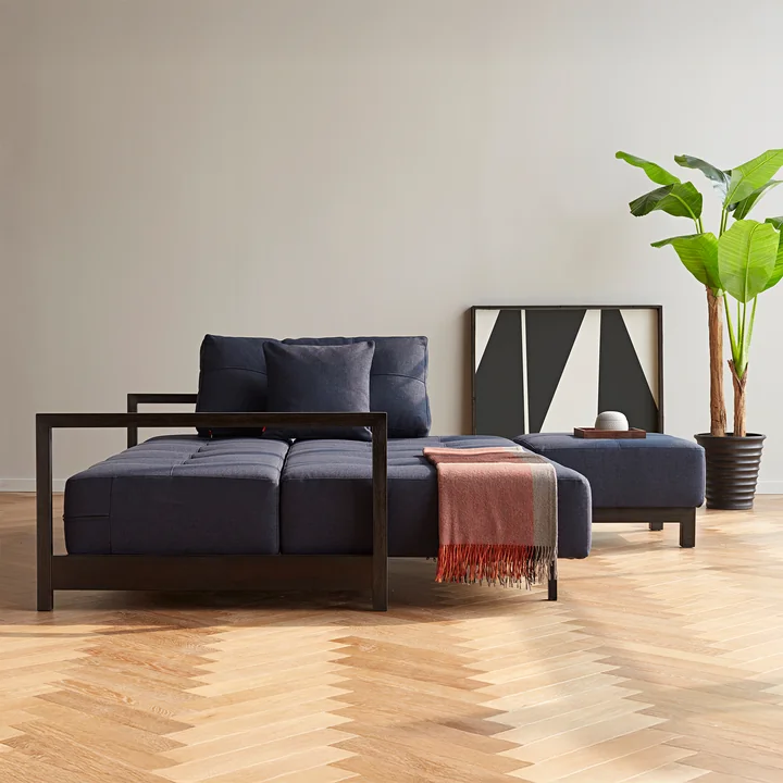 Innovation Living - Bifrost Deluxe Schlafsofa, 210 x 115 cm, dunkelblau (528 Mixed Dance)