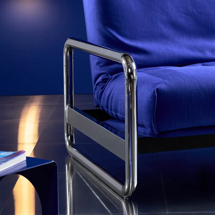 Innovation Living - Lomira Classic Schlafsofa, incl. Nordic Matratze, 140 x 200 cm (512 Elegance Ultramarine)