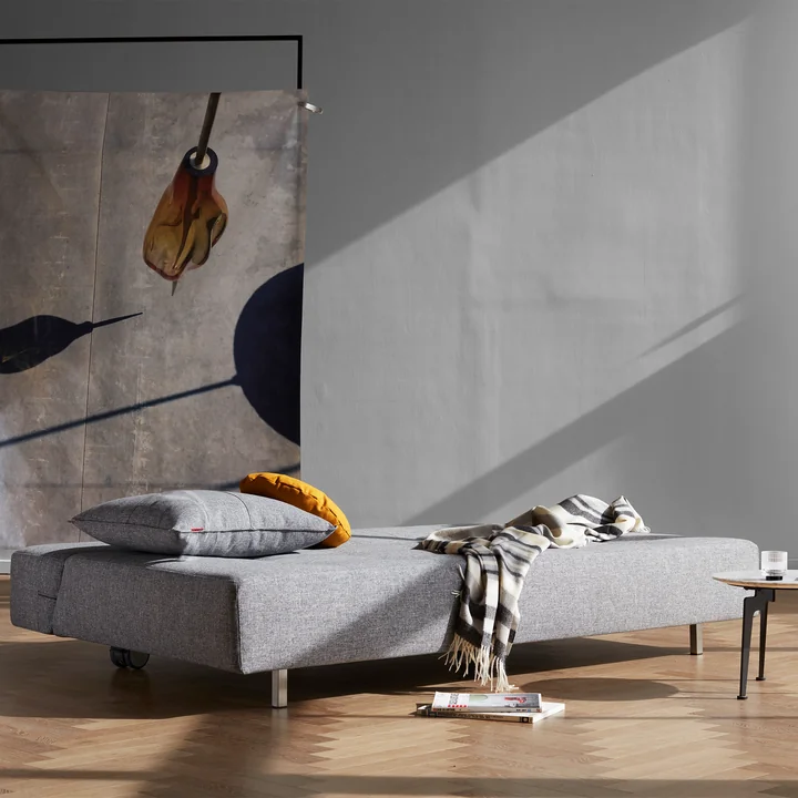 Innovation Living - Long Horn Deluxe Excess Schlafsofa, 210 x 114 cm, grau (565 Twist Granite)