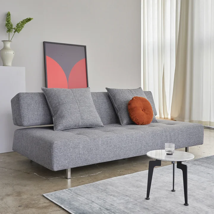 Innovation Living - Long Horn Deluxe Excess Schlafsofa, 210 x 114 cm, grau (565 Twist Granite)