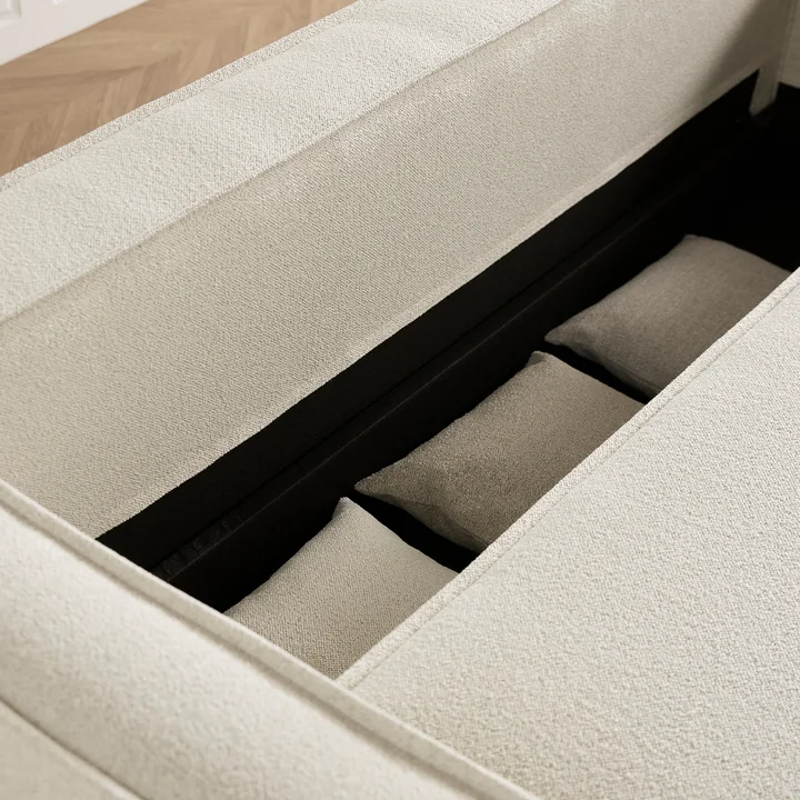 Innovation Living - Newilla Schlafsofa, 246 x 110 cm, elfenbein (595 Corduroy)