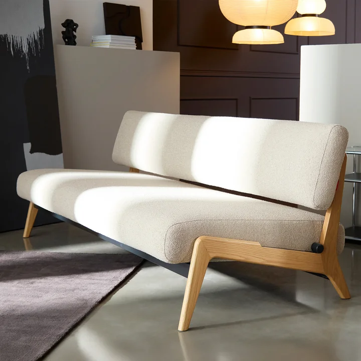 Innovation Living - Nolis Tagesbett, 213 x 92 cm, beige (539 Bouclé)