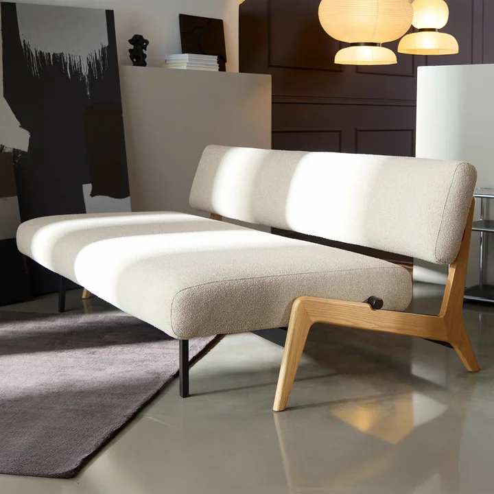 Innovation Living - Nolis Tagesbett, 213 x 92 cm, beige (539 Bouclé)