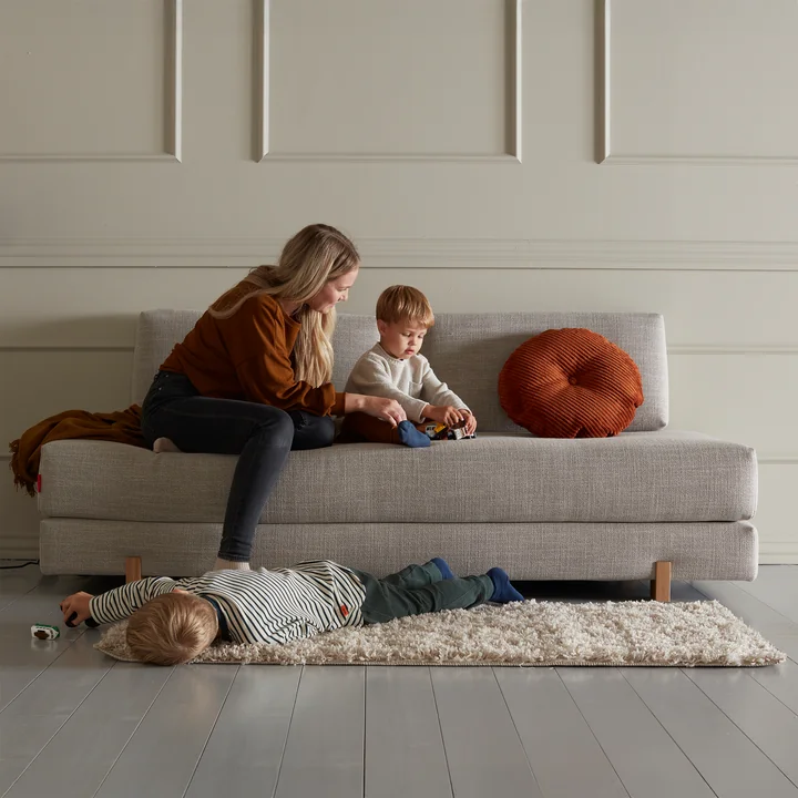 Innovation Living - Sigmund Drip Schlafsofa, 200 x 84 cm, Eiche / natur (579 Kenya Gravel)