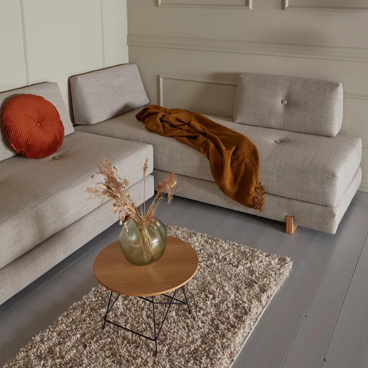 Innovation Living - Sigmund Drip Schlafsofa, 200 x 84 cm, Eiche / natur (579 Kenya Gravel)