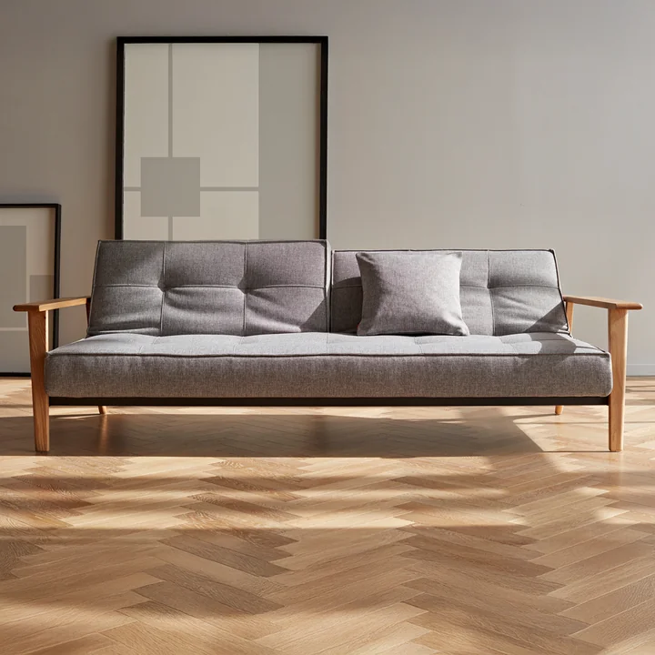 Innovation Living - Splitback Frej Schlafsofa, 232 x 99 cm, grau (521 Mixed Dance)