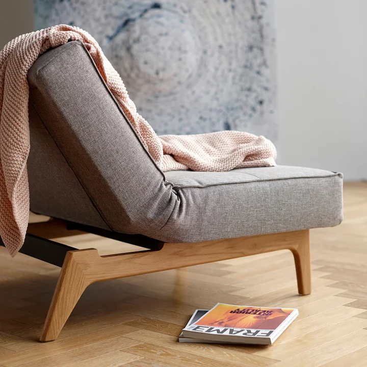 Innovation Living - Splitback Schlafsofa, 210 x 96 cm, grau (521 Mixed Dance)