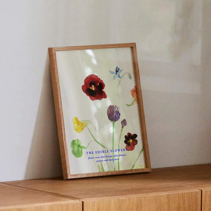 Paper Collective - The Edible Flowers Poster, 30 x 40 cm