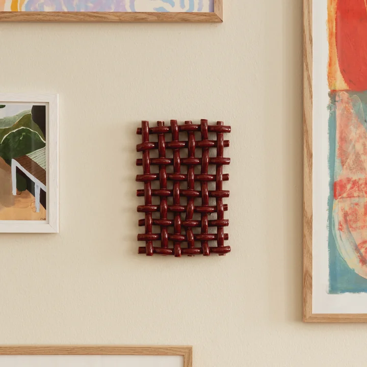 The Poster Club - Interlace 03 Wanddekoration, bordeaux