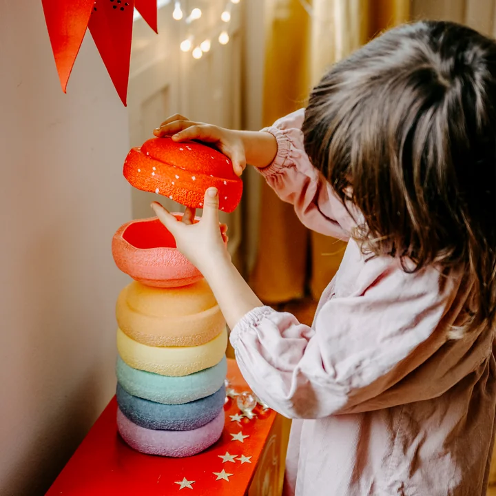 Stapelstein® - Original Mini, rainbow pastell, blush special (7er-Set)