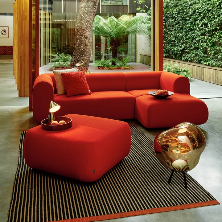 Tom Dixon - Line Teppich, schwarz