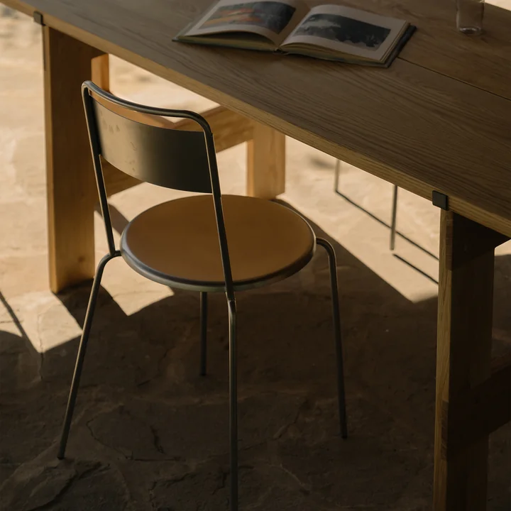 Frama - Petit Rond Stuhl, Edelstahl gebürstet