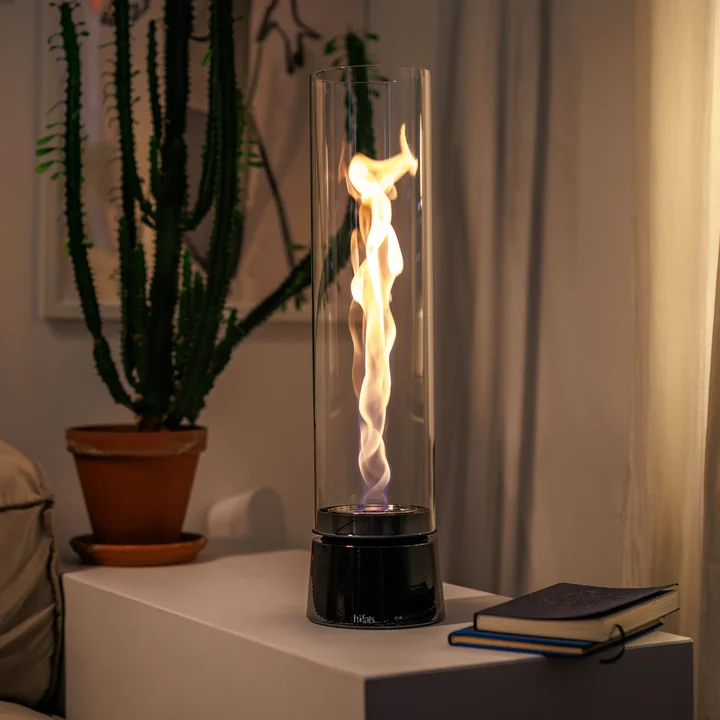 höfats - Spin air Tischfeuer 1200, Emaille schwarz