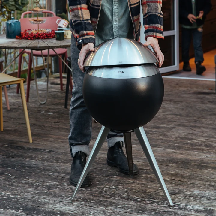 höfats - Moon 45 Deckel, Edelstahl gebürstet