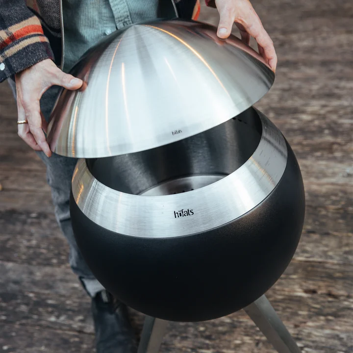 höfats - Moon 45 Deckel, Edelstahl gebürstet