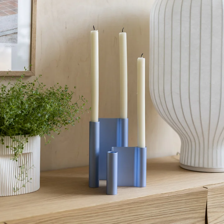Muuto - Pair Kerzenhalter, hellblau