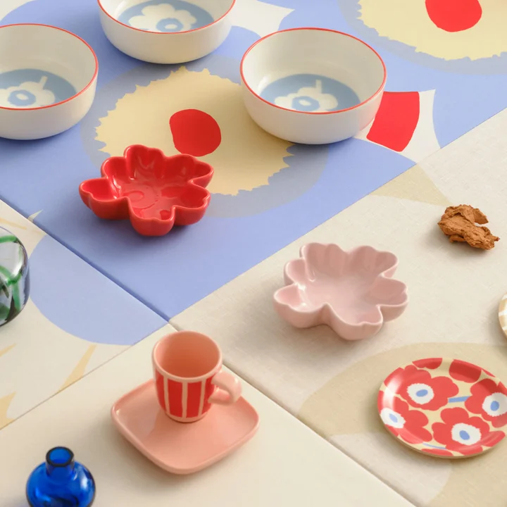 Marimekko - Unikko Schalen-Set, Ø 11 cm, pink / orange red (2er-Set)