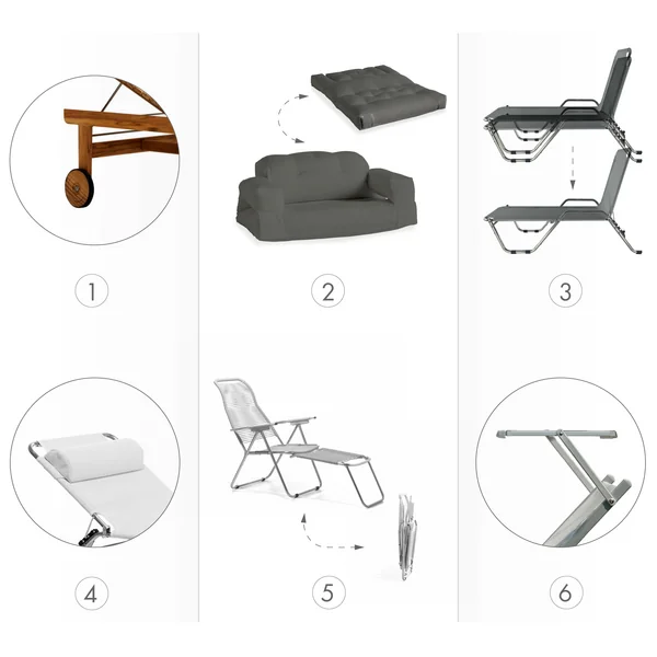 PUK - Gartenliegen - Übersicht Extras