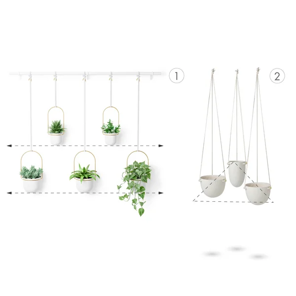 Blumenampel arrangieren