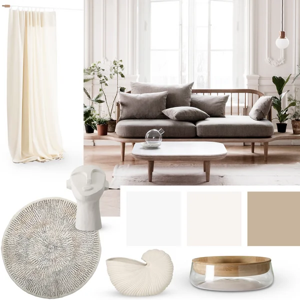 Wohnzimmer einrichten in Sand- und Naturtönen