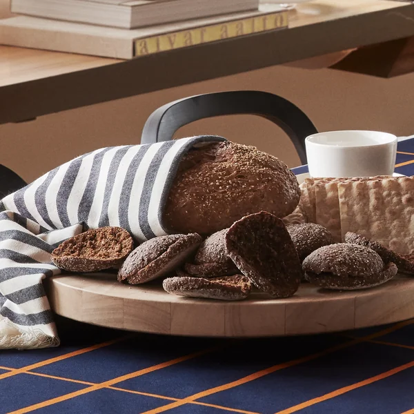 Marimekko - Tasaraita Geschirrtuch, 50 x 70 cm, schwarz / weiß