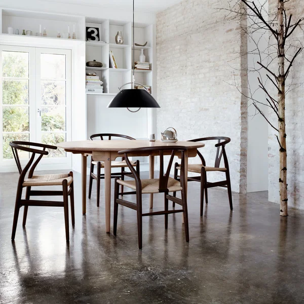Carl Hansen - CH24 Wishbone Chair, Eiche dunkel / Naturgeflecht 1zu1