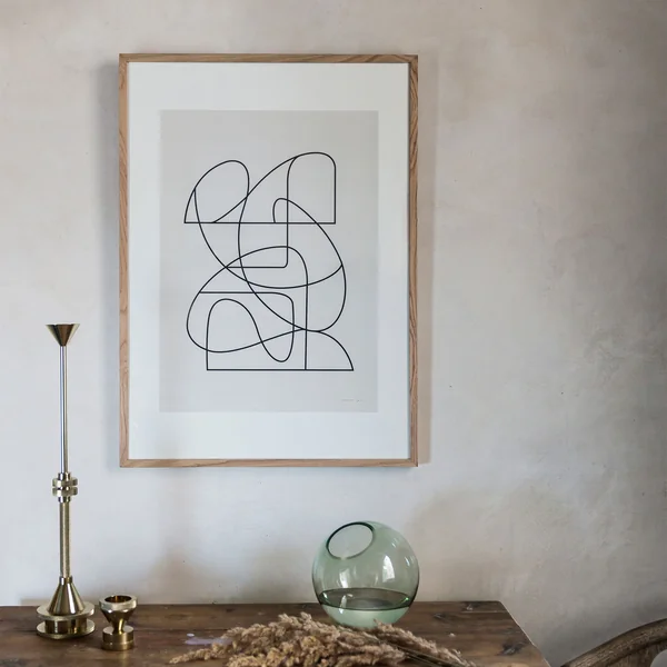 Minimalistisches Linien-Poster im Skandi-Design